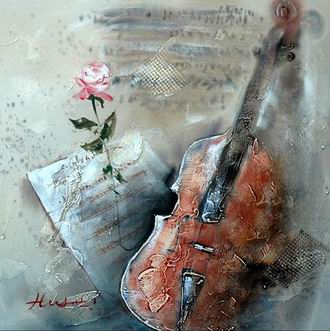 Musical Instrument oil painting